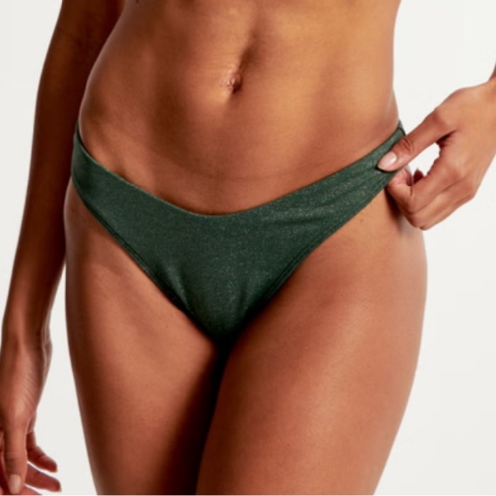 ABERCROMBIE & FITCH | size large high leg cheeky bikini bottoms